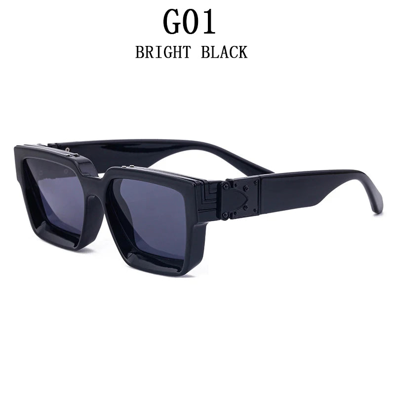 Square Oversized Millionaire Fashion Glasses Luxury Sunglasses for Men Vintage Sunglasses Women Sonnenbrille Gafas De Sol Lentes