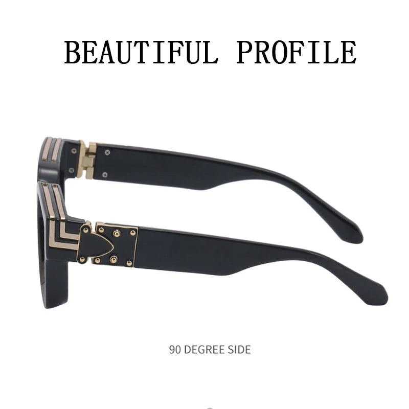 Square Oversized Millionaire Fashion Glasses Luxury Sunglasses for Men Vintage Sunglasses Women Sonnenbrille Gafas De Sol Lentes