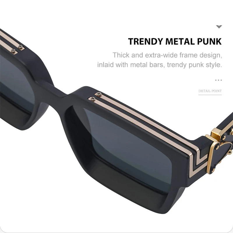 Square Oversized Millionaire Fashion Glasses Luxury Sunglasses for Men Vintage Sunglasses Women Sonnenbrille Gafas De Sol Lentes