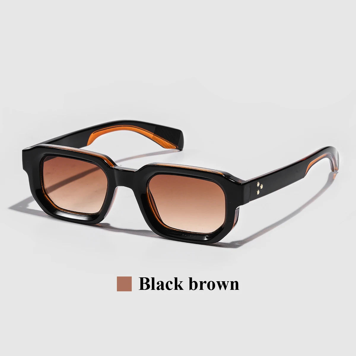 Men Vintage Rectangle Frame Sunglasses Fashion Retro Sun Glasses Luxury Brand Design UV400 Shades Eyewear Women Sun Glasse