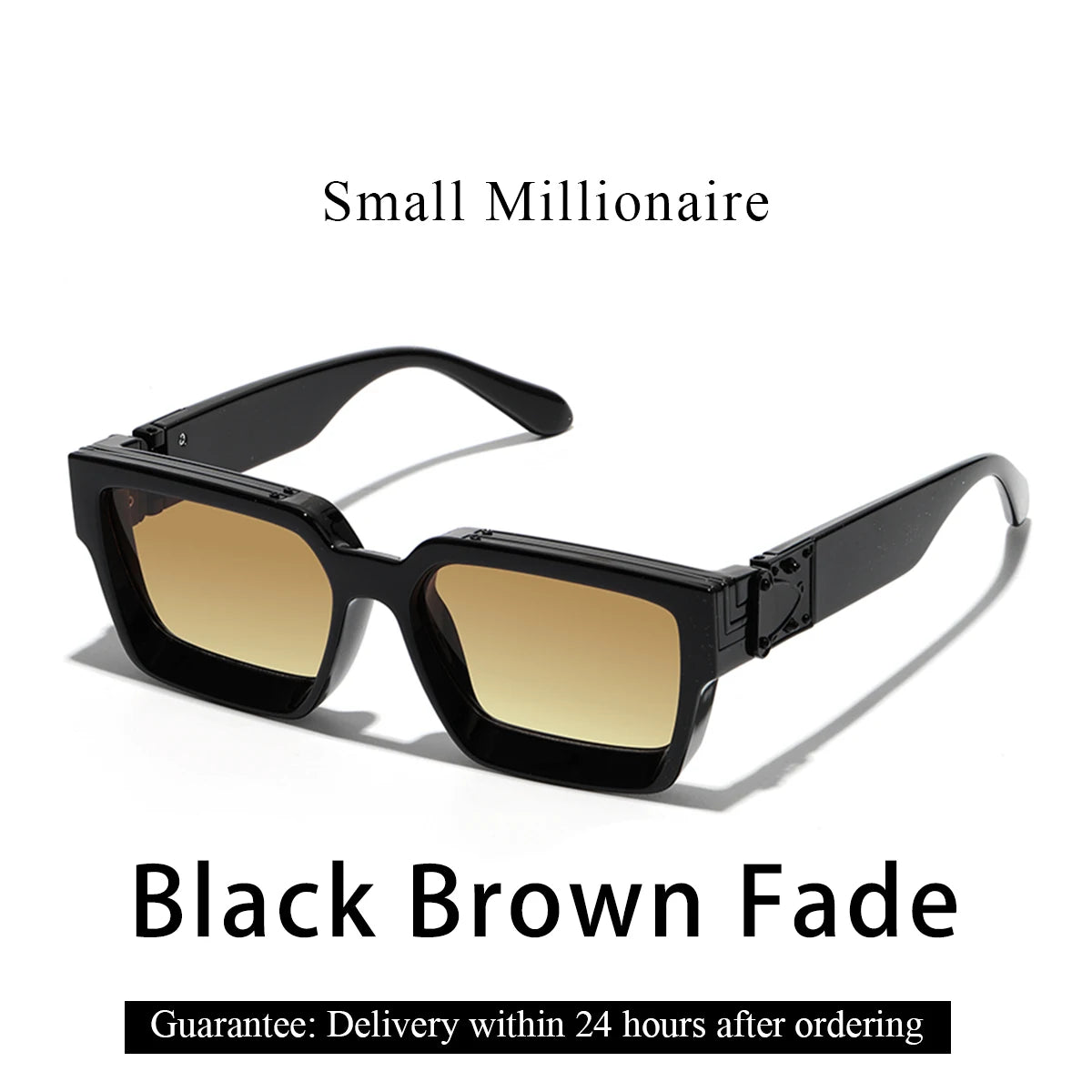 Retro Black Millionaire Shades Luxury Sunglasses 2026 for Men Designer Famous Brand Square Sun Glasses Man Women Sunglass