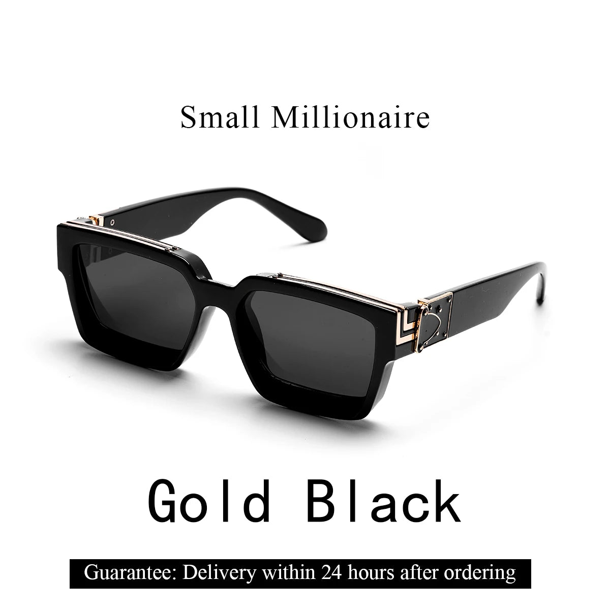 Retro Black Millionaire Shades Luxury Sunglasses 2026 for Men Designer Famous Brand Square Sun Glasses Man Women Sunglass