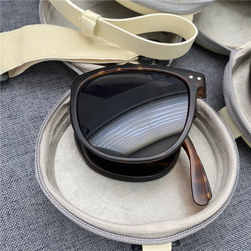 Foldable Sunglasses Square Frame for Men Women Folding Driving Eyewear Sun Glasses Outdoor Sunglasses