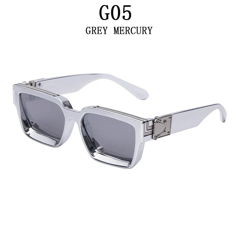 Square Oversized Millionaire Fashion Glasses Luxury Sunglasses for Men Vintage Sunglasses Women Sonnenbrille Gafas De Sol Lentes