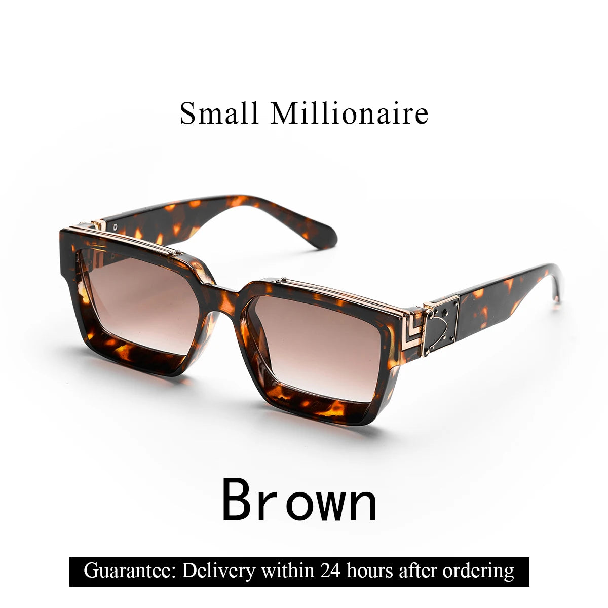 Retro Black Millionaire Shades Luxury Sunglasses 2026 for Men Designer Famous Brand Square Sun Glasses Man Women Sunglass