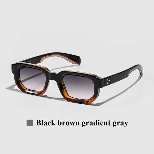Men Vintage Rectangle Frame Sunglasses Fashion Retro Sun Glasses Luxury Brand Design UV400 Shades Eyewear Women Sun Glasse
