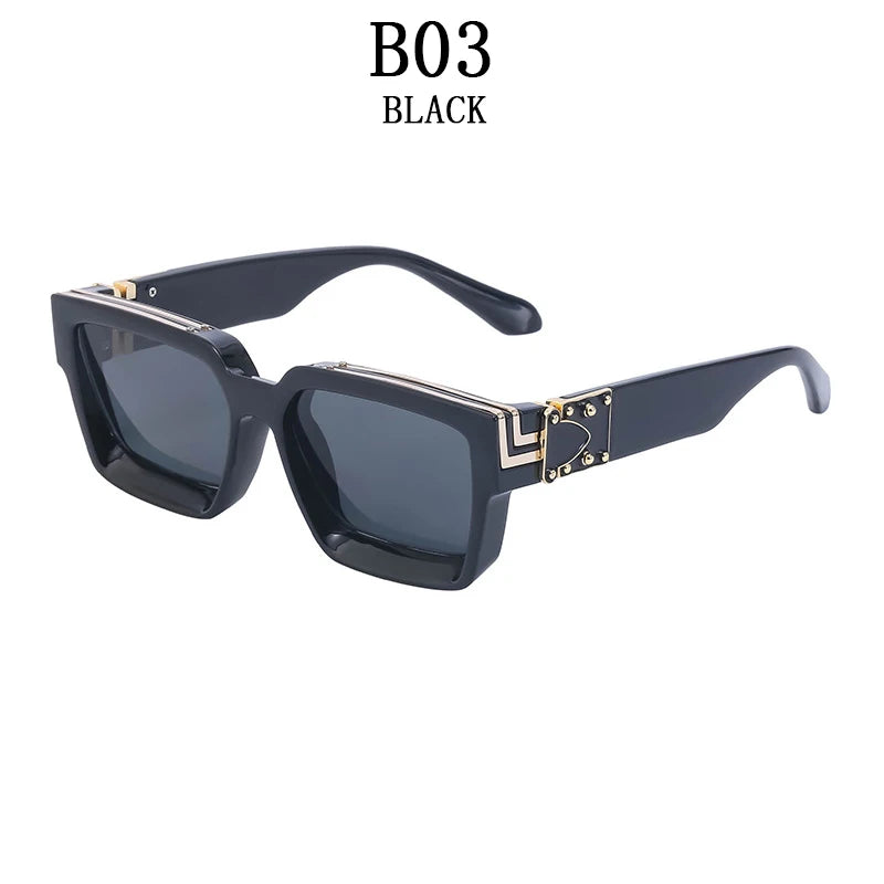Square Oversized Millionaire Fashion Glasses Luxury Sunglasses for Men Vintage Sunglasses Women Sonnenbrille Gafas De Sol Lentes