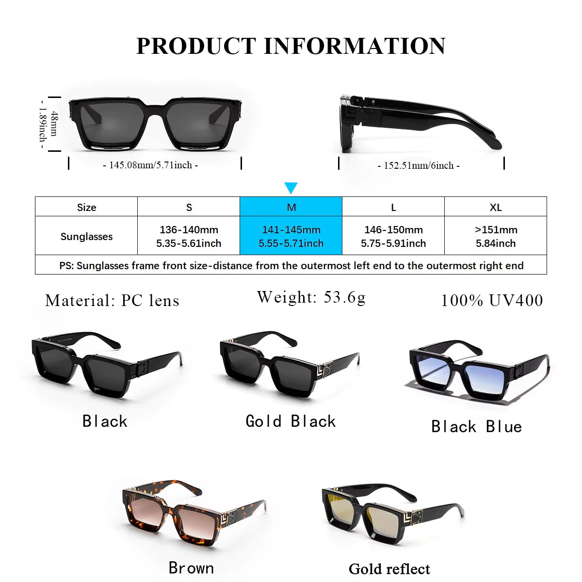 Retro Black Millionaire Shades Luxury Sunglasses 2026 for Men Designer Famous Brand Square Sun Glasses Man Women Sunglass