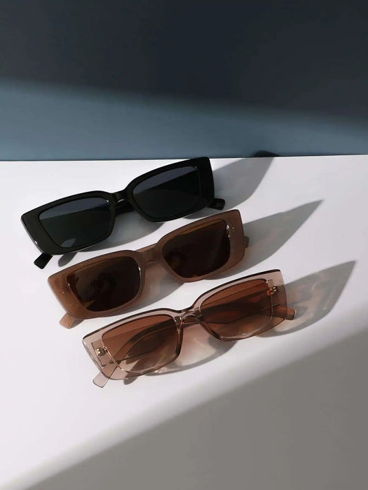3Pairs Square Frame Sunglasses Travel Accessories Sunglasses Beach Sun Glasses Beach Accessories for Women Sun Glasses