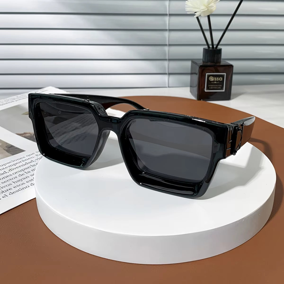 Retro Black Millionaire Shades Luxury Sunglasses 2026 for Men Designer Famous Brand Square Sun Glasses Man Women Sunglass