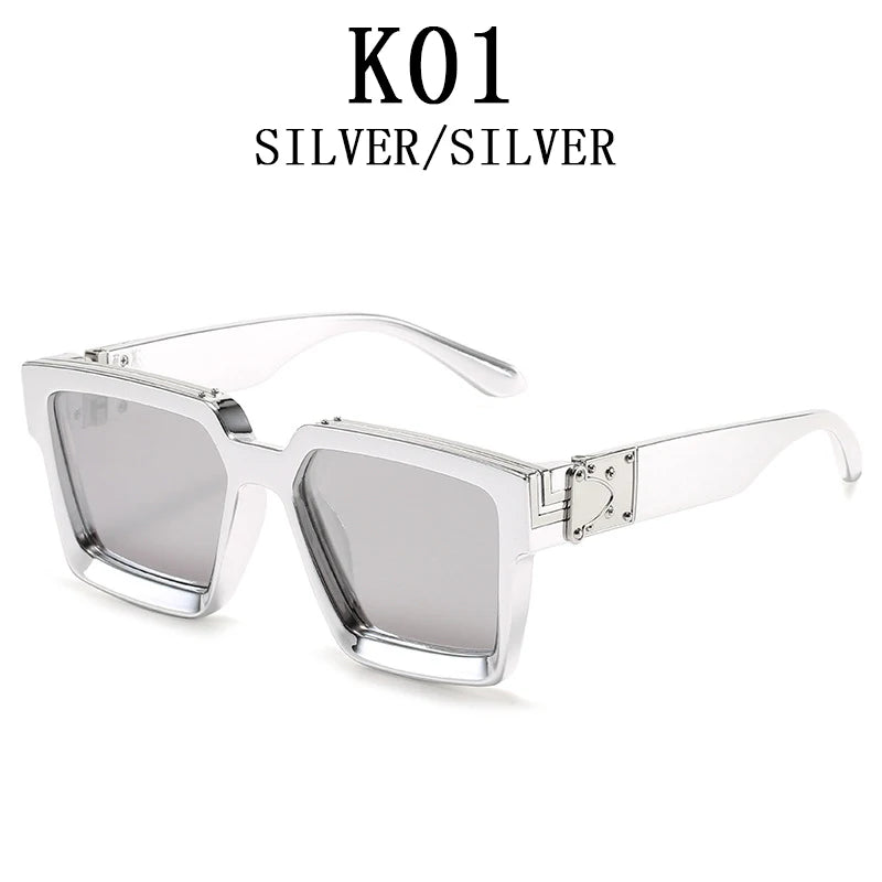 Square Oversized Millionaire Fashion Glasses Luxury Sunglasses for Men Vintage Sunglasses Women Sonnenbrille Gafas De Sol Lentes