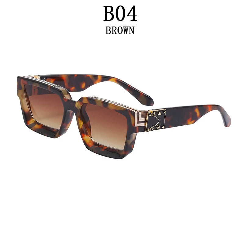 Square Oversized Millionaire Fashion Glasses Luxury Sunglasses for Men Vintage Sunglasses Women Sonnenbrille Gafas De Sol Lentes