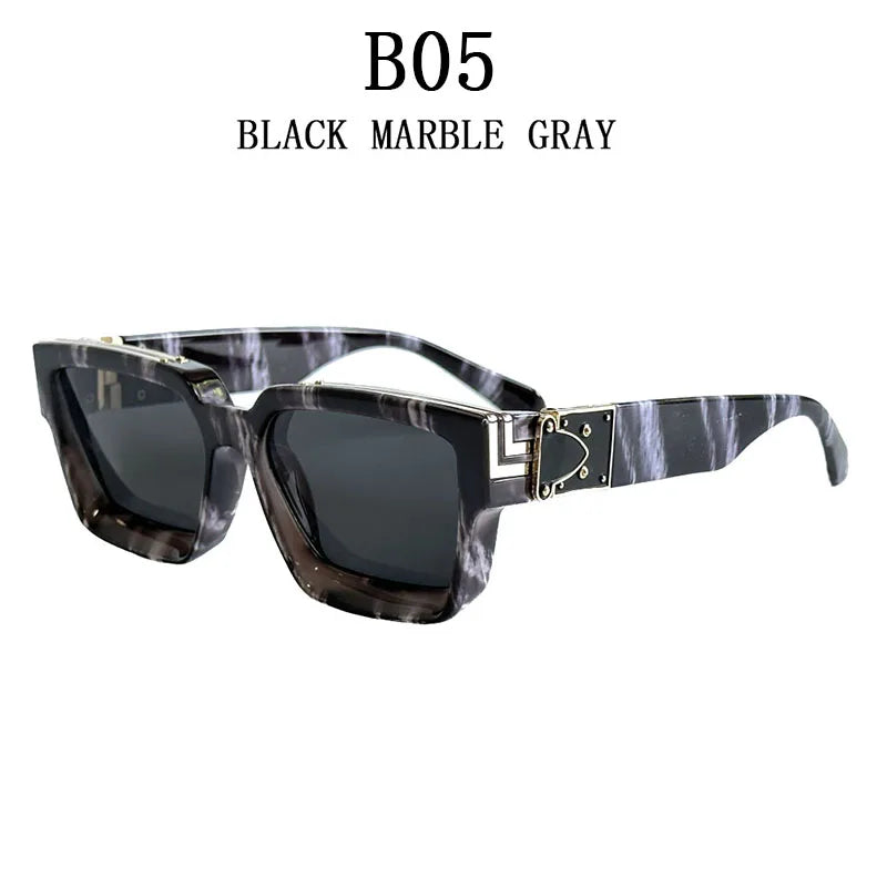 Square Oversized Millionaire Fashion Glasses Luxury Sunglasses for Men Vintage Sunglasses Women Sonnenbrille Gafas De Sol Lentes