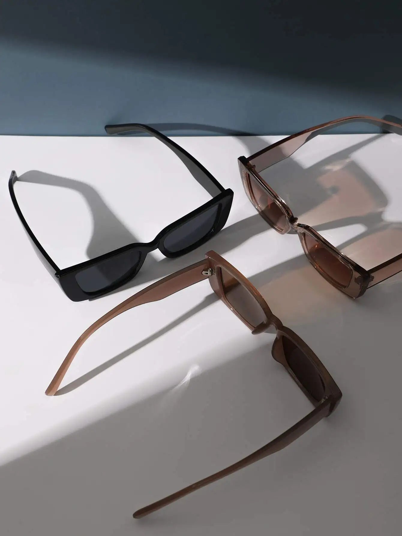 3Pairs Square Frame Sunglasses Travel Accessories Sunglasses Beach Sun Glasses Beach Accessories for Women Sun Glasses
