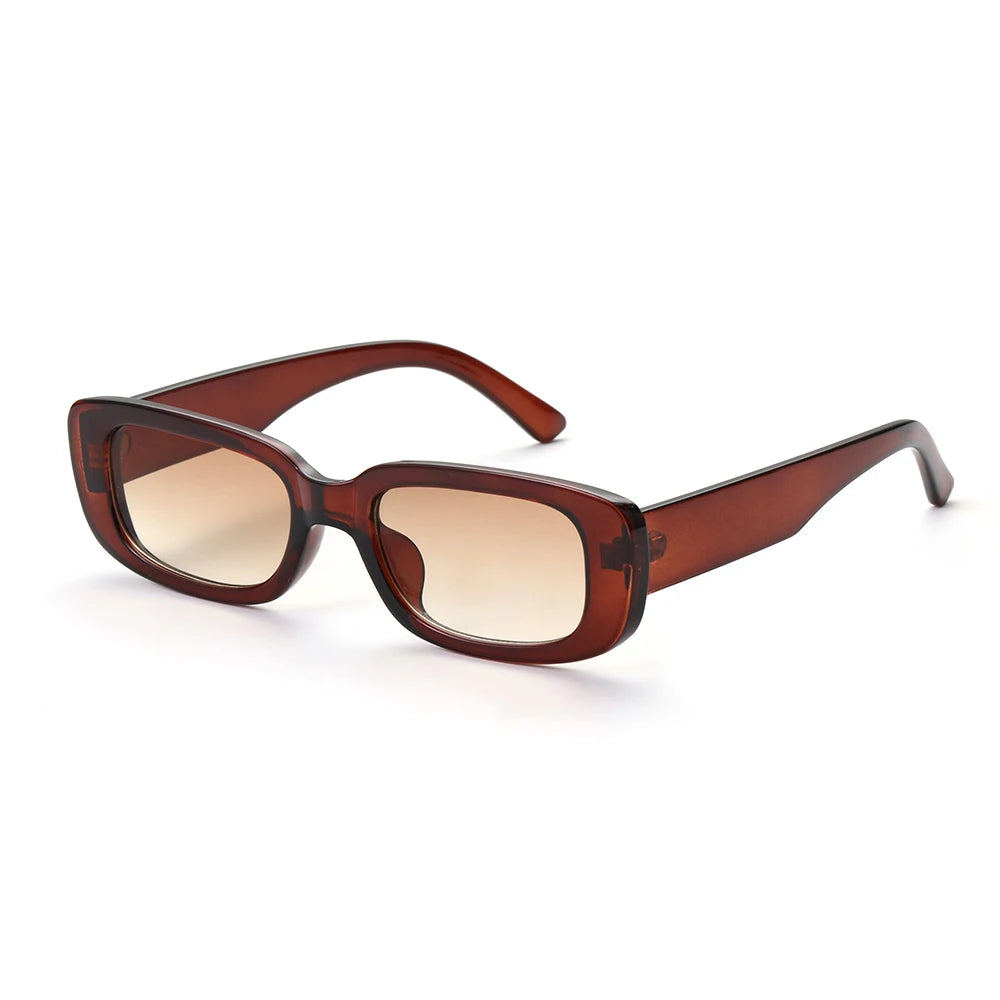 2021 New Travel Retro Women Men Hiking Sunglasses Chic Small Rectangle Sun Glasses UV 400 Black Leopard Shade Outdoor Eyewear
